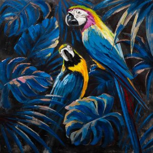 Ara parrots in love 