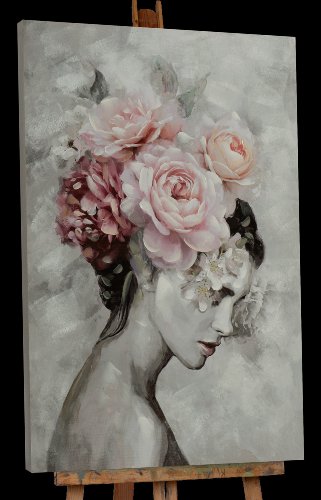 Gemälde Schönheit mit zarten Blumen im Haar