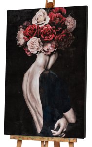 Gemälde Schönheit mit Rosen 