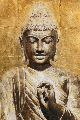 Gemälde Goldener Buddha 