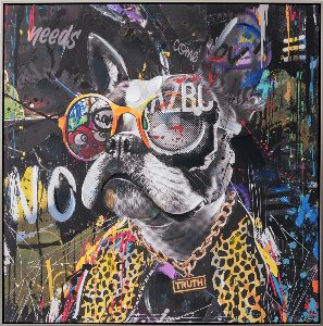 Gemälde Rapper Dog 