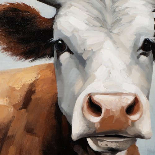 Brown-White cow 