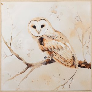 Gemälde Natural Barn Owl 