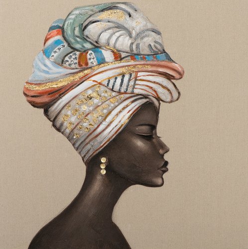Schönheit mit buntem Turban 