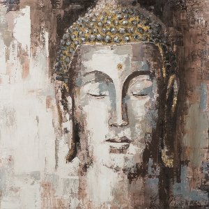 Buddha with thin face 