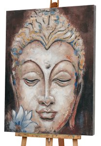 Bouddha dormant avec lotus 