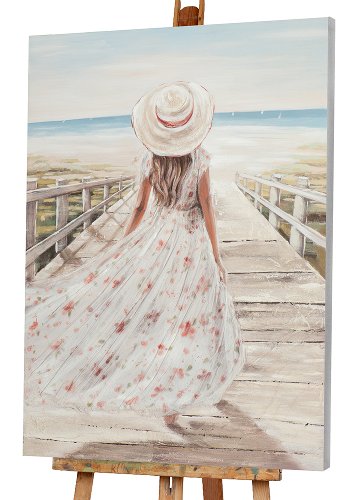 Gemälde Frau am Strand 