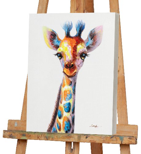 Girafe à pois colorée 