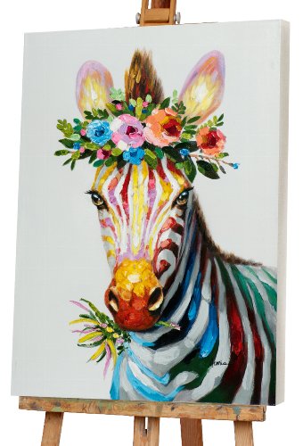 zebra with flower decoration 