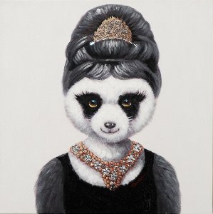 Fille Panda avec diamonds 