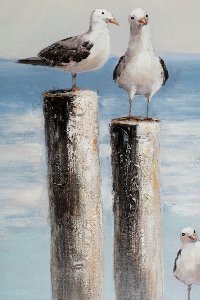 Seagulls on wooden stilts II 