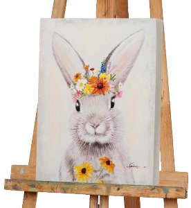 Bunny with flowers 