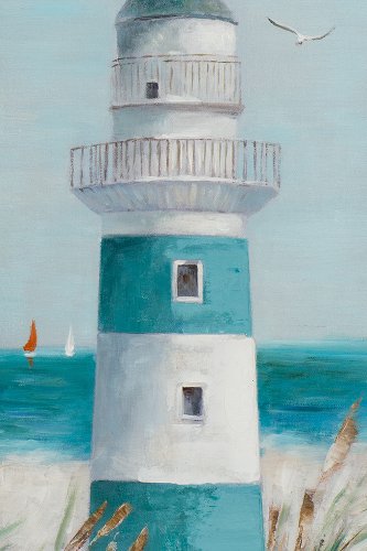 Blue-white lighthouse 