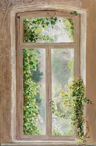 Gemälde Altes überwuchertes Fenster