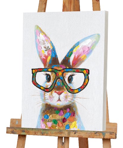Colourful Bunny with Glasses 