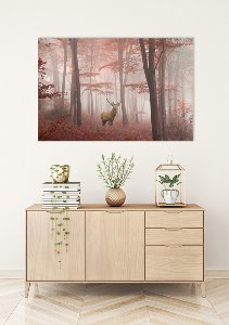 Hirsch im Herbstwald 