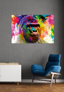 Alubild Pop Art Gorilla 