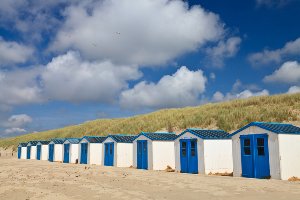 Row of beach houses 