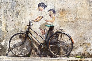 Street Art with bicycle 