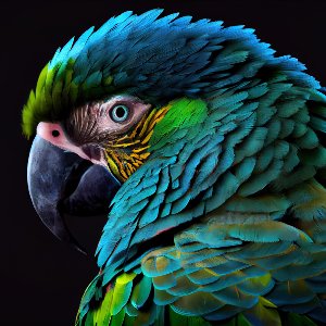 Schillernder Papagei 