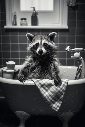 Raccoon Shower 