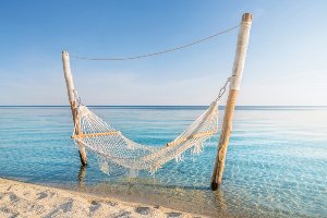 Hammock in the sea 