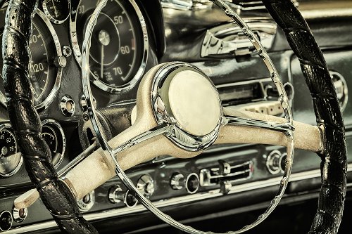 Akustikbild Slim Oldtimer Lenkrad