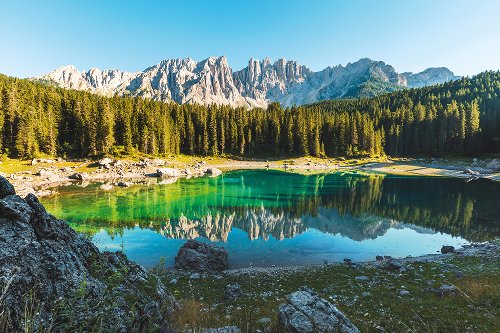 Idyllic mountain lake 