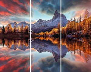 Reflecting Mountains at Sunrise