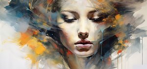 Akustikbild Slim Colourful Shadow Girl