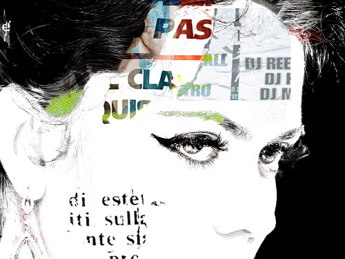 Glasbild Street Art "Glamour Girl"