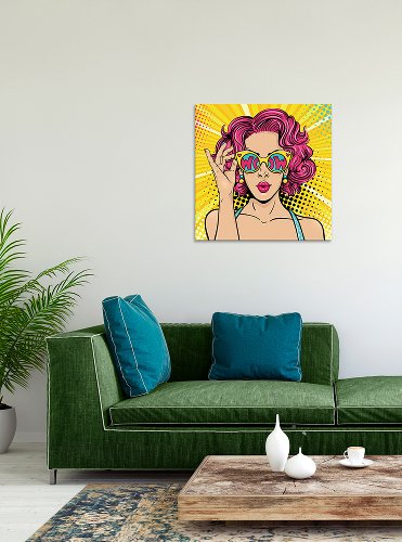 Pop Art WOW with Glasses 