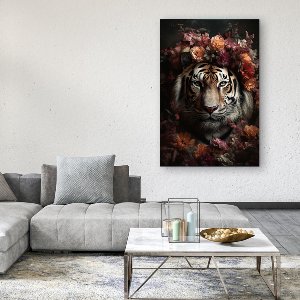 Glasbild Tiger Fowers 