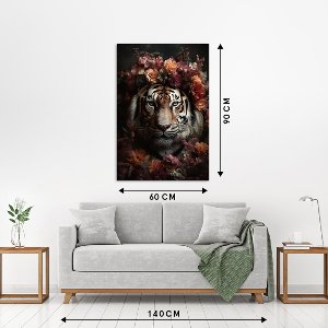 Glasbild Tiger Fowers 