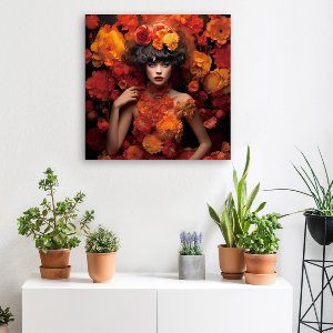 Glasbild Orange Flower Beauty 