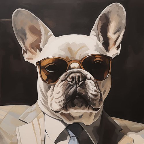 Glasbild Business Bulldog 