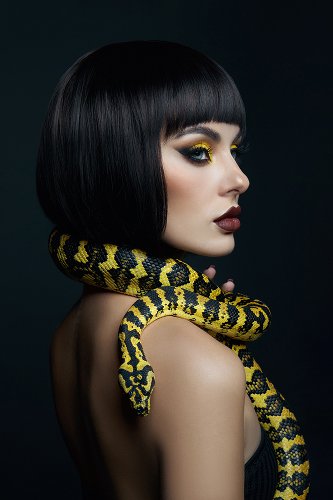Femme avec python 