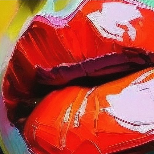 Acrylglasbild Buntes Portrait 