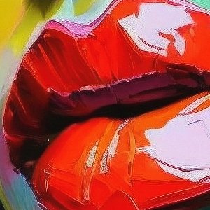 Acrylglasbild Buntes Portrait 