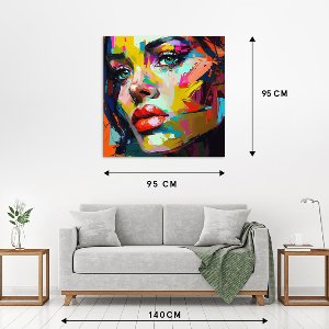 Acrylglasbild Buntes Portrait 