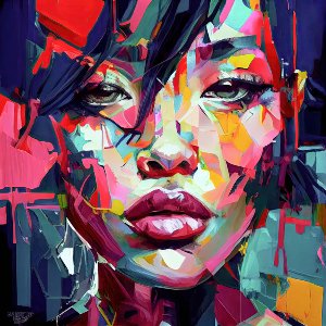 Canvas Print Buntes Portrait 