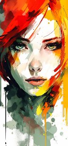 Canvas Print Glowing Girl 