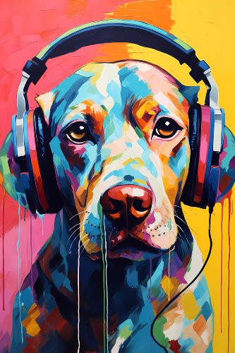 Canvas Print Doggy Sound 