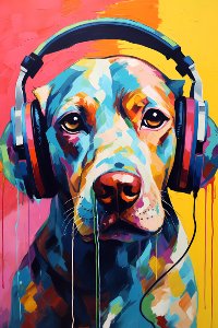 Canvas Print Doggy Sound 