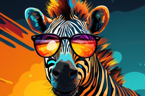 Canvas Print Groovy Zebra Stripes