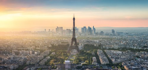 Canvas Print Sunrise in Paris 