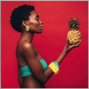 Beauty with pineapple 
