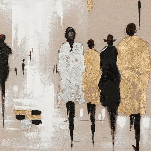 Défilé de mode doré et argenté 